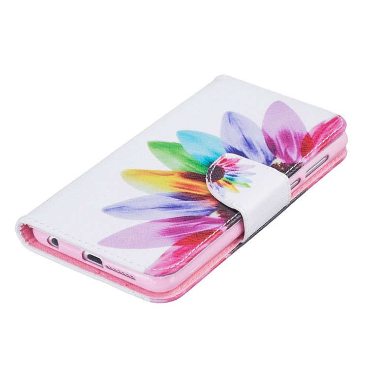 Wallet Leather Stand Case for Huawei Honor 8 - Colorful Flower-6