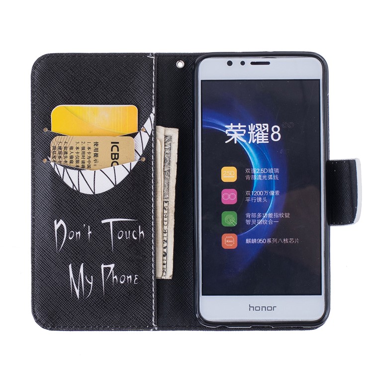 Porte-folio Portefeuille En Cuir Pour Huawei Honneur 8 - Ne Touche Pas Mon Téléphone-8