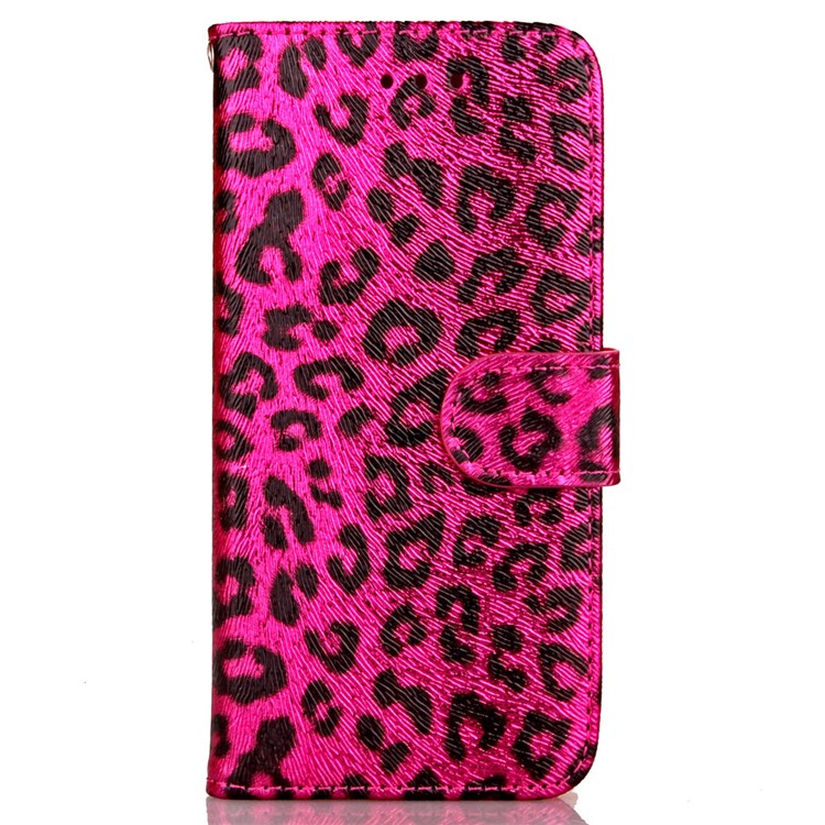 For iPhone 6s/6 4.7 Leopard Pattern Wallet Leather Case with Lanyard - Rose-2