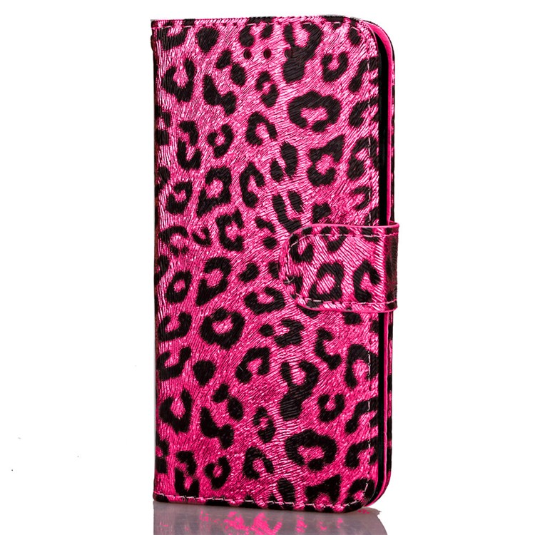 For iPhone 6s/6 4.7 Leopard Pattern Wallet Leather Case with Lanyard - Rose-4