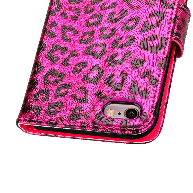 For iPhone 6s/6 4.7 Leopard Pattern Wallet Leather Case with Lanyard - Rose-8