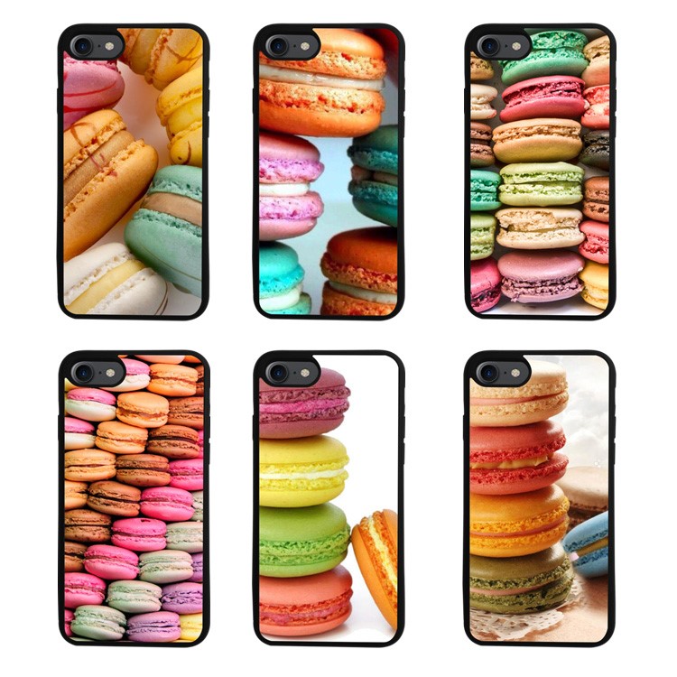 Macaroon Pattern TPU Gel Case for iPhone 7 4.7 inch - Style A-2