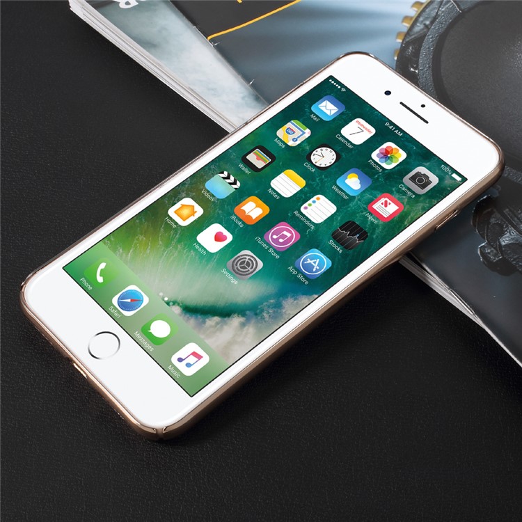 OUCASE Snake Texture Leather Coated Hard PC Phone Case for iPhone 7 Plus - Gold-2
