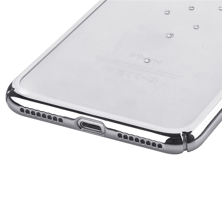 DEVIA for iPhone 7 Plus Authorized Swarovski Crystal Garland Plating Hard Case - Silver-3