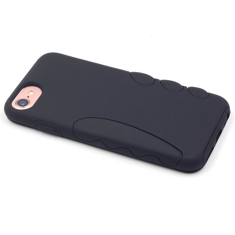 CHIN FAI Drop-proof Silicone + Plastic Hybrid Case for iPhone 7/6s/6 4.7 Inch - Black-1