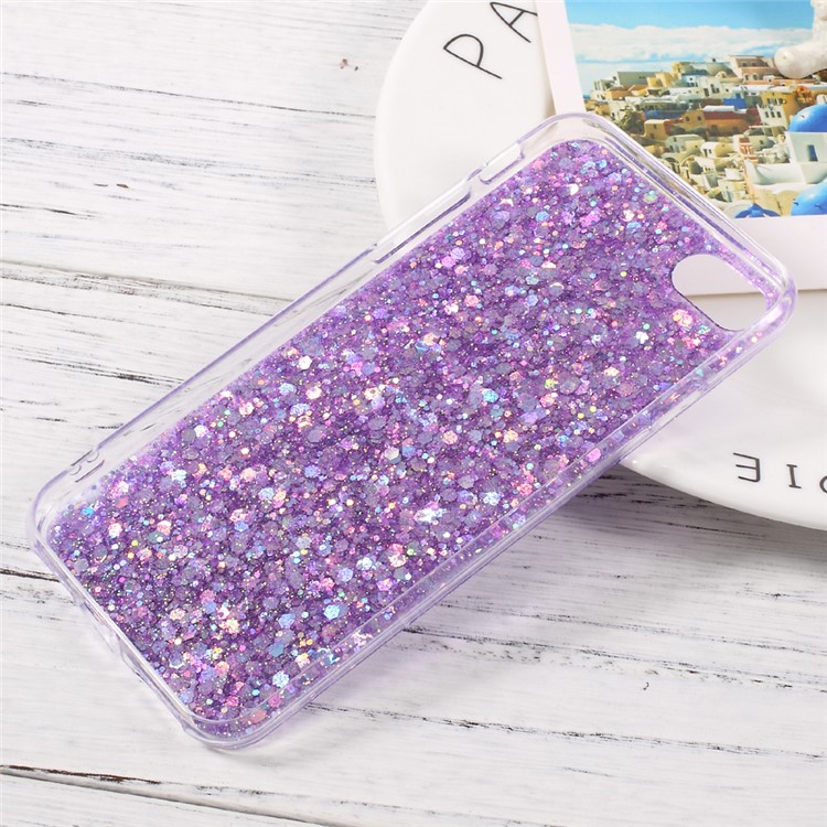 Glittering Sequins TPU Flexible Phone Case for iPhone 7 4.7 inch - Purple-7