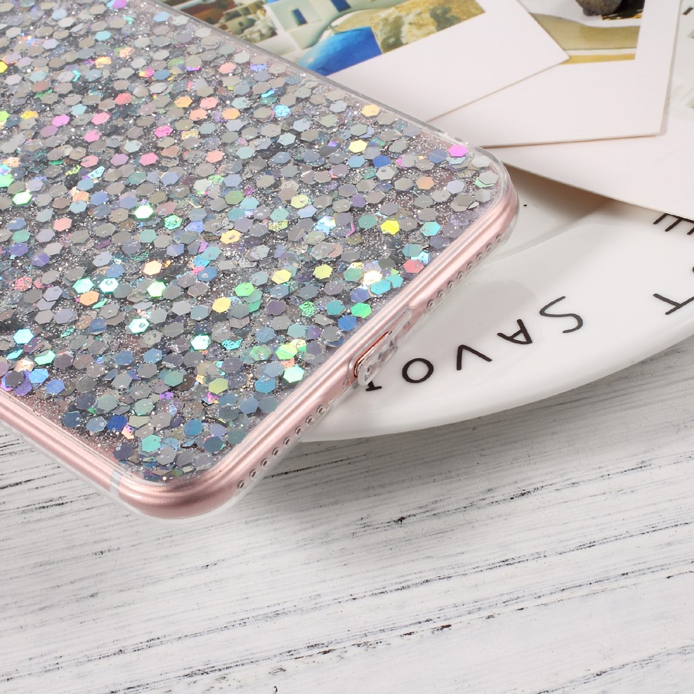 Bling Sequins TPU Mobile Phone Case for iPhone 7 Plus 5.5 inch - Silver-5