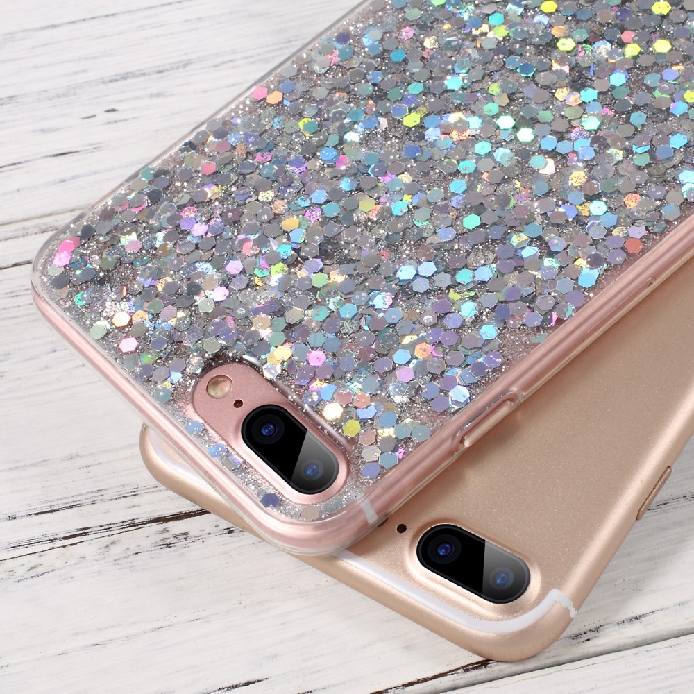 Bling Sequins TPU Mobile Phone Case for iPhone 7 Plus 5.5 inch - Silver-6
