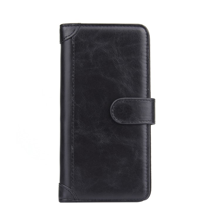 Genuine Leather Wallet Phone Case for iPhone 6s 6 - Black-1