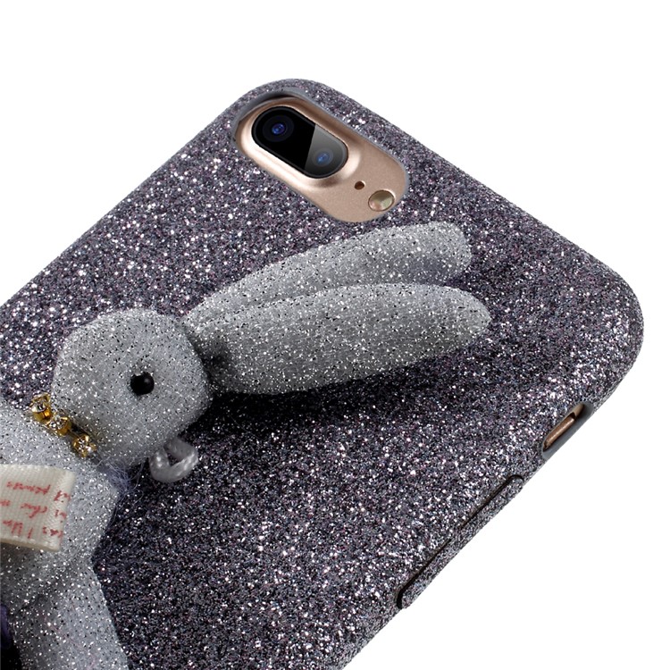 3D Rabbit Decor Glittering Flash Power Covered Plastic Hard Mobile Case for iPhone 7 Plus 5.5 - Purple-4
