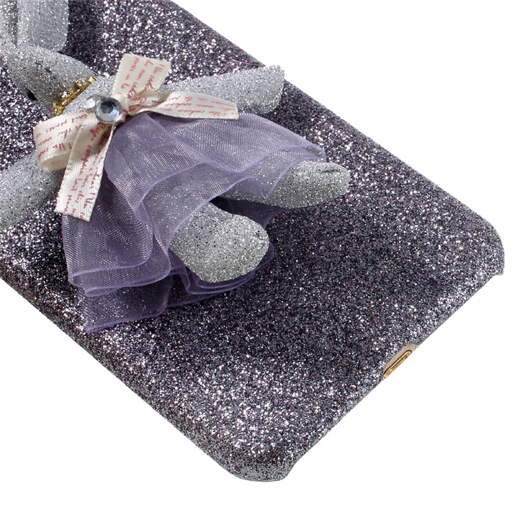 3D Rabbit Decor Glittering Flash Power Covered Plastic Hard Mobile Case for iPhone 7 Plus 5.5 - Purple-5
