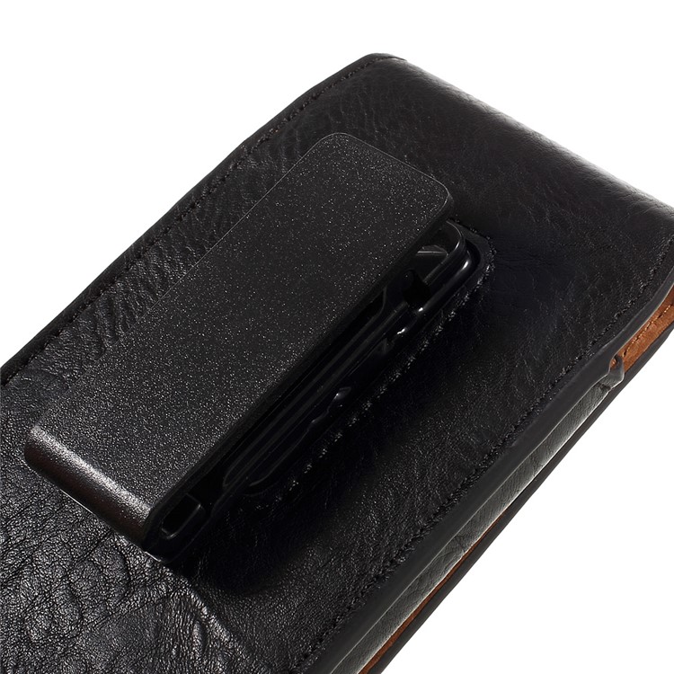 Elephant Texture Vertical Leather Holster Case with 2 Card Slots for iPhone 7, Inner Size: 14.5x7x1cm - Black-5