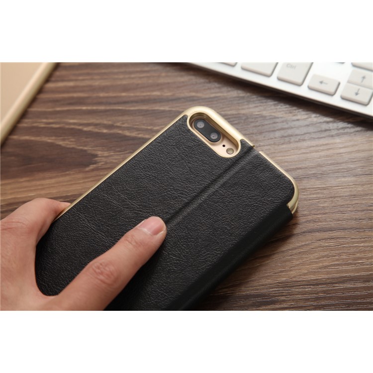 CMAI2 Slot para cartão de couro Stand Case para iPhone 7 Plus - Preto-10