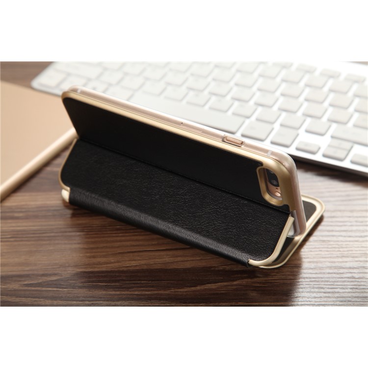 CMAI2 Slot para cartão de couro Stand Case para iPhone 7 Plus - Preto-4