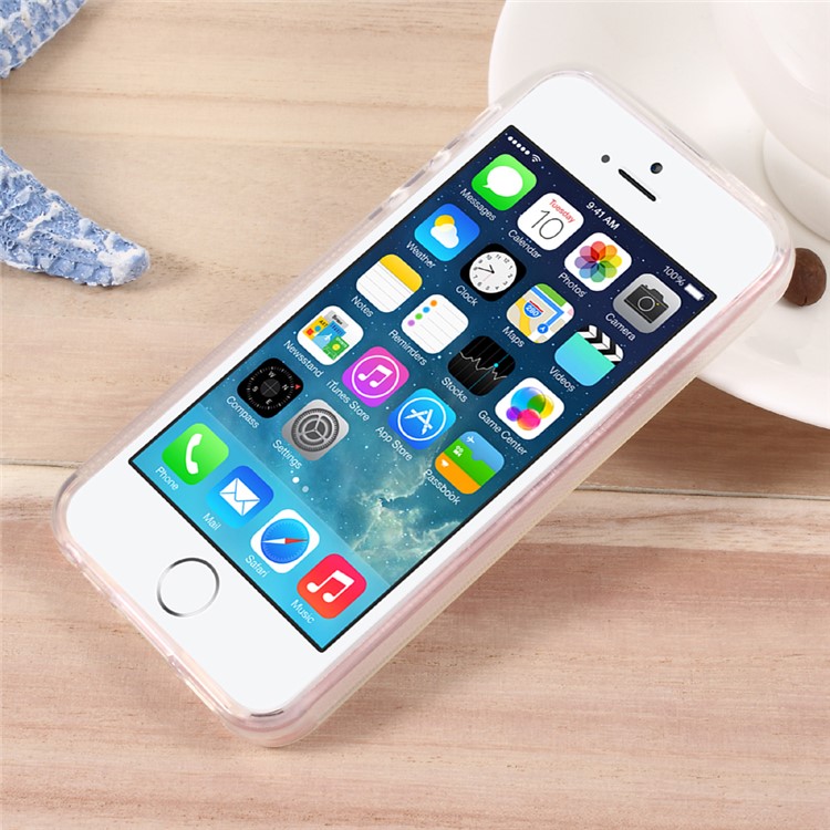 Anti-skid Clear TPU Mobile Phone Case for iPhone SE/5s/5-2
