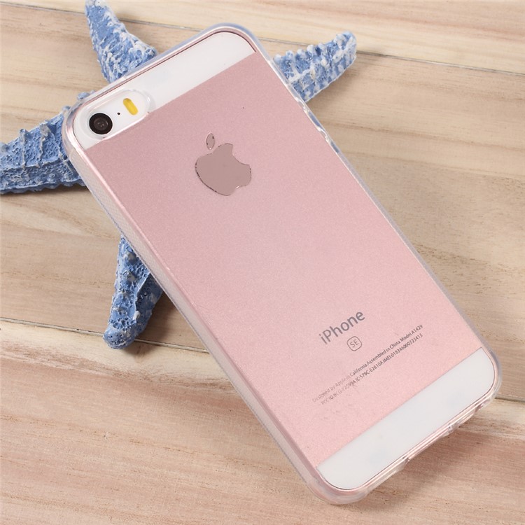 Anti-skid Clear TPU Mobile Phone Case for iPhone SE/5s/5-3