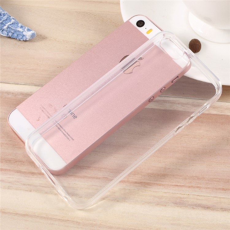 Anti-skid Clear TPU Mobile Phone Case for iPhone SE/5s/5-6