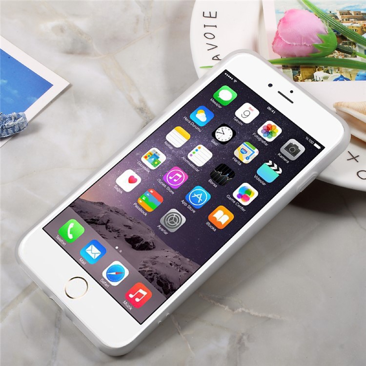 For iPhone 7 Plus Marble Pattern IMD TPU Mobile Case with Ring Holder Kickstand - Black-2