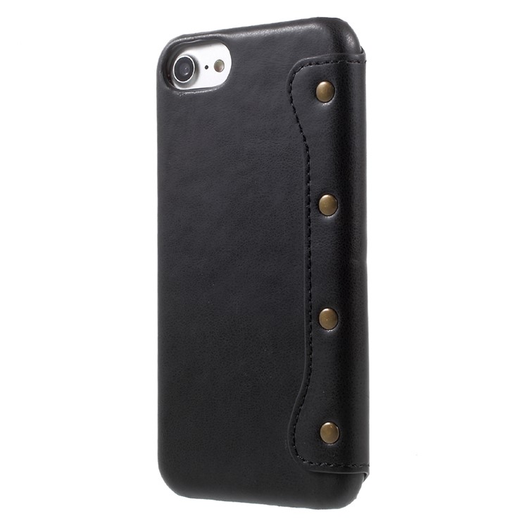 Leather Flip Case with Card Slot for iPhone 7 4.7 inch - Brown-3