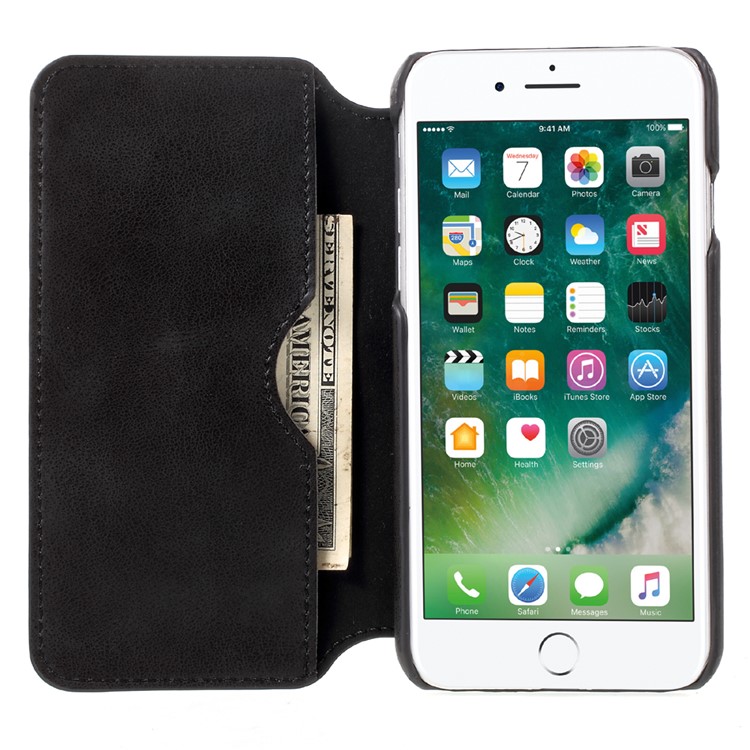 Leather Flip Case with Card Slot for iPhone 7 4.7 inch - Brown-5