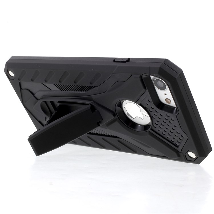Drop-proof Rugged PC + TPU Hybrid Case with Kickstand for iPhone 7 4.7 inch - Black-5