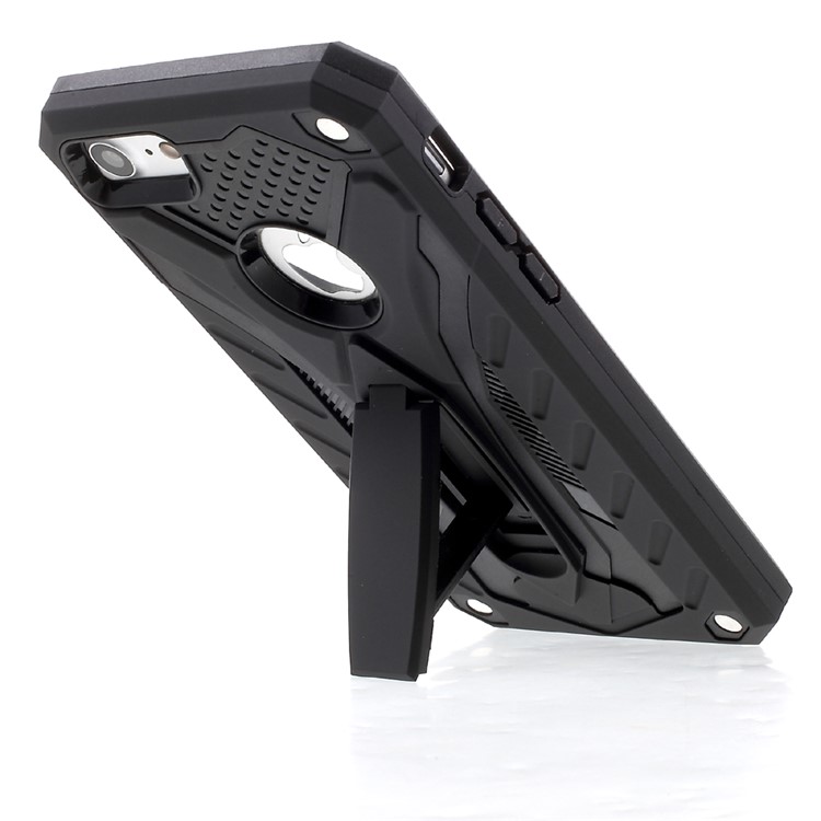 Drop-proof Rugged PC + TPU Hybrid Case with Kickstand for iPhone 7 4.7 inch - Black-6