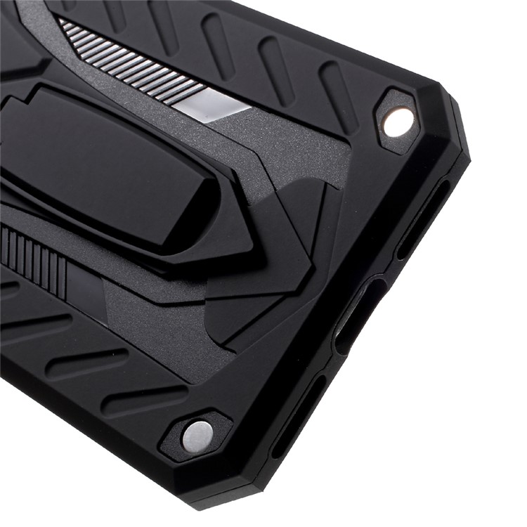 Drop-proof Rugged PC + TPU Hybrid Case with Kickstand for iPhone 7 4.7 inch - Black-8