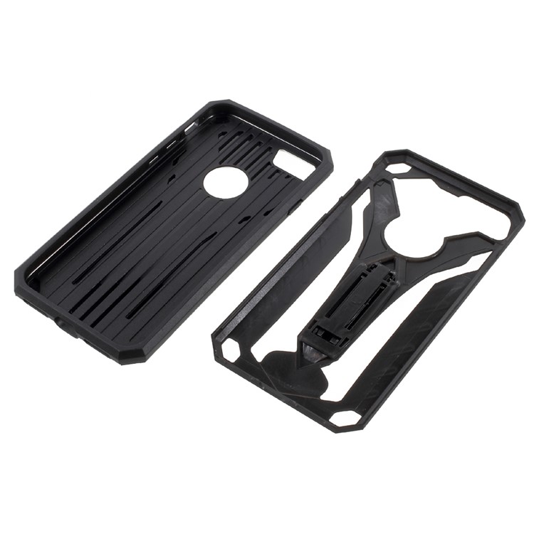 Drop-proof Rugged PC + TPU Hybrid Case with Kickstand for iPhone 7 4.7 inch - Black-9