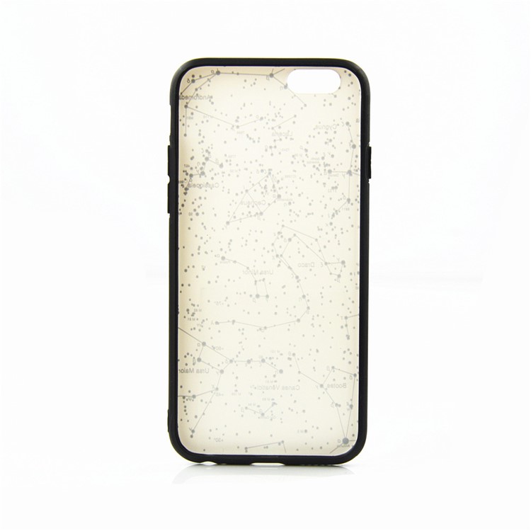 For iPhone 6 6s 4.7 inch 3D Relief Printing Plastic + TPU Hybrid Shell - Planisphere / White-8