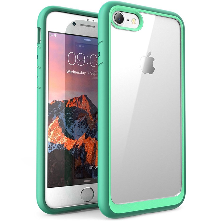 

Shock-resistant TPU Edges Clear Acrylic Back Cover Case for iPhone 8 / iPhone 7 4.7 inch - Green, iPhone 8