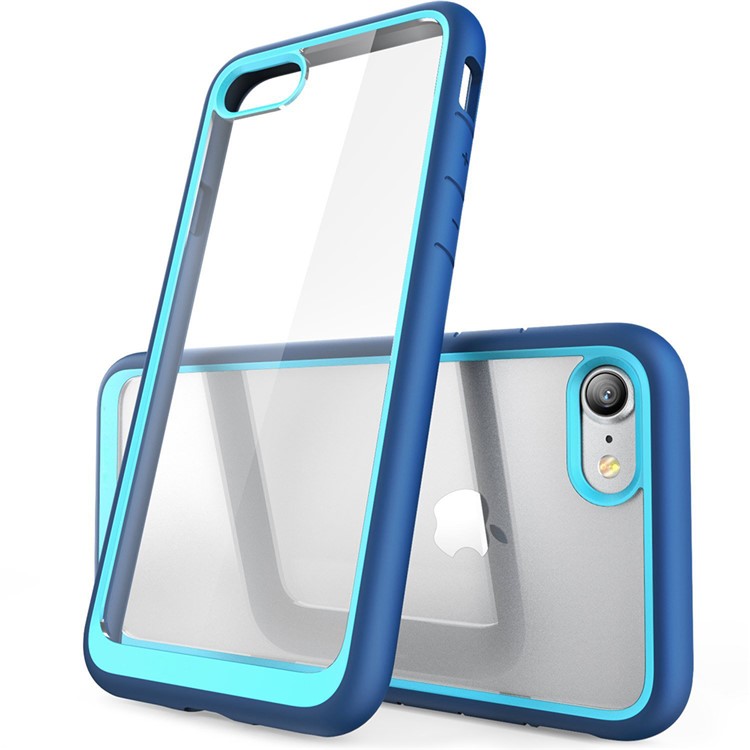 Todos os bordos embrulhados resistentes à gota acrílico TPU Combo Phone Shell para iPhone 8 / iPhone 7 4.7 polegadas - azul-2