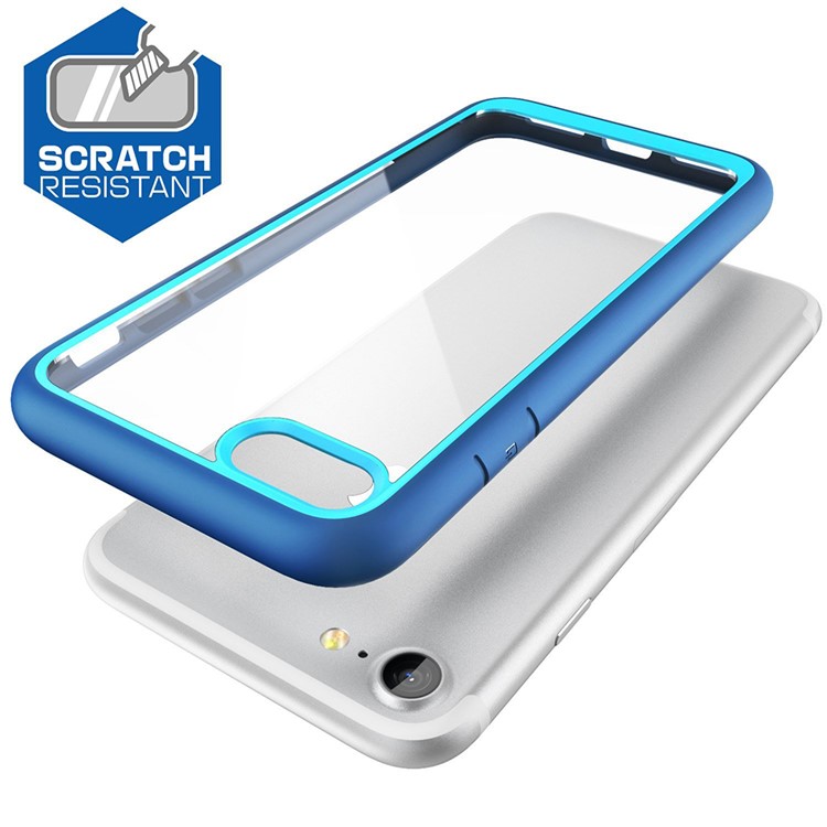 Todos os bordos embrulhados resistentes à gota acrílico TPU Combo Phone Shell para iPhone 8 / iPhone 7 4.7 polegadas - azul-3