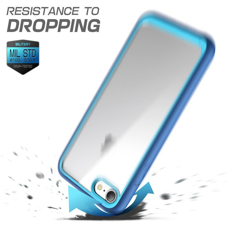 Todos os bordos embrulhados resistentes à gota acrílico TPU Combo Phone Shell para iPhone 8 / iPhone 7 4.7 polegadas - azul-7