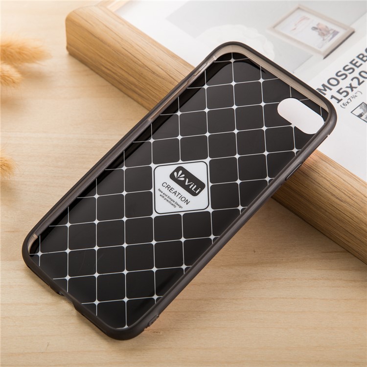 VILI Drop-proof Brushed Plastic TPU Smartphone Case for iPhone 7 4.7 inch - Grey-3