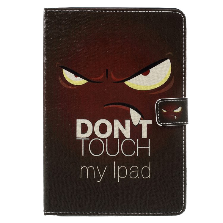 

Patterned Wallet Leather Flip Case for iPad mini 3/2/1 - Unhappy Face and Warnings, iPad mini 3