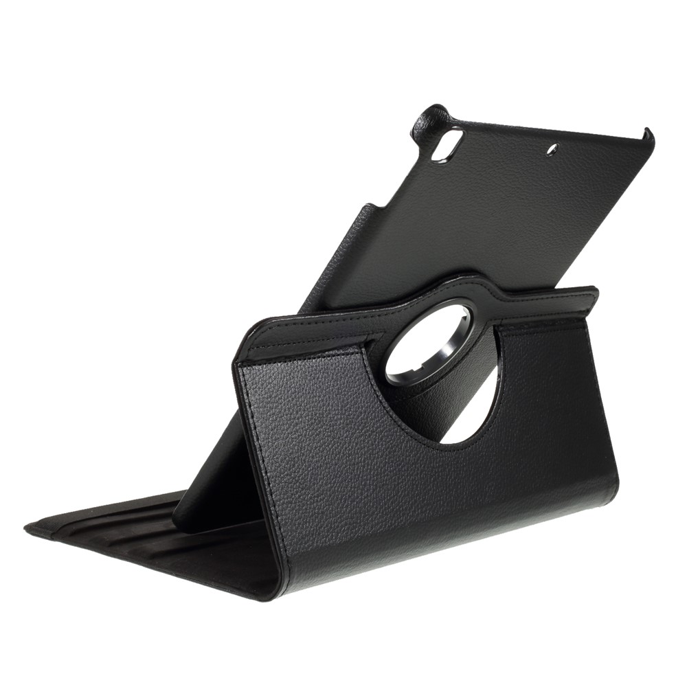 For iPad Air 10.5 (2019) / Pro 10.5 (2017) / 10.2 (2020) (2019) 360-Rotary Stand Leather Tablet Case Litchi Grain - Black-7