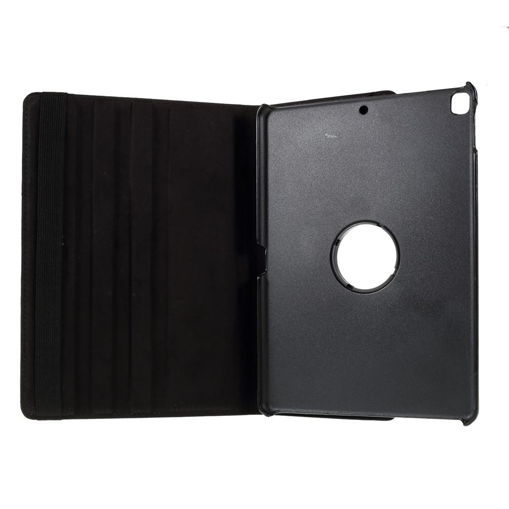 Para IPad Air 10.5 (2019) / Pro 10.5 (2017) / IPad 10.2 (2021) / (2020) / (2019) 360-Rotary Stand Couro Tablet Case Litchi Grão - Preto