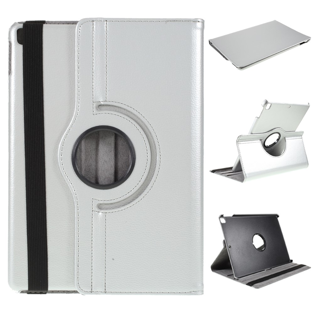 360 Rotary Stand Leather Case Tablet Cover for iPad Pro 10.5 inch - Silver-1