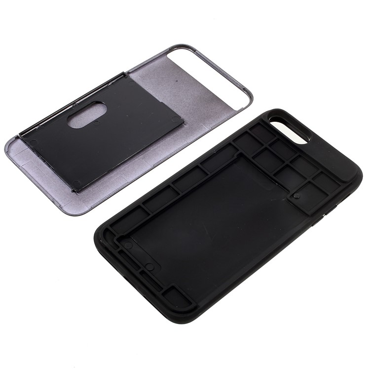MOLAN CANO Hybrid Card Bumper Mobile Phone Case (PC+TPU) for iPhone 7 Plus/5.5 Inch - Black-8