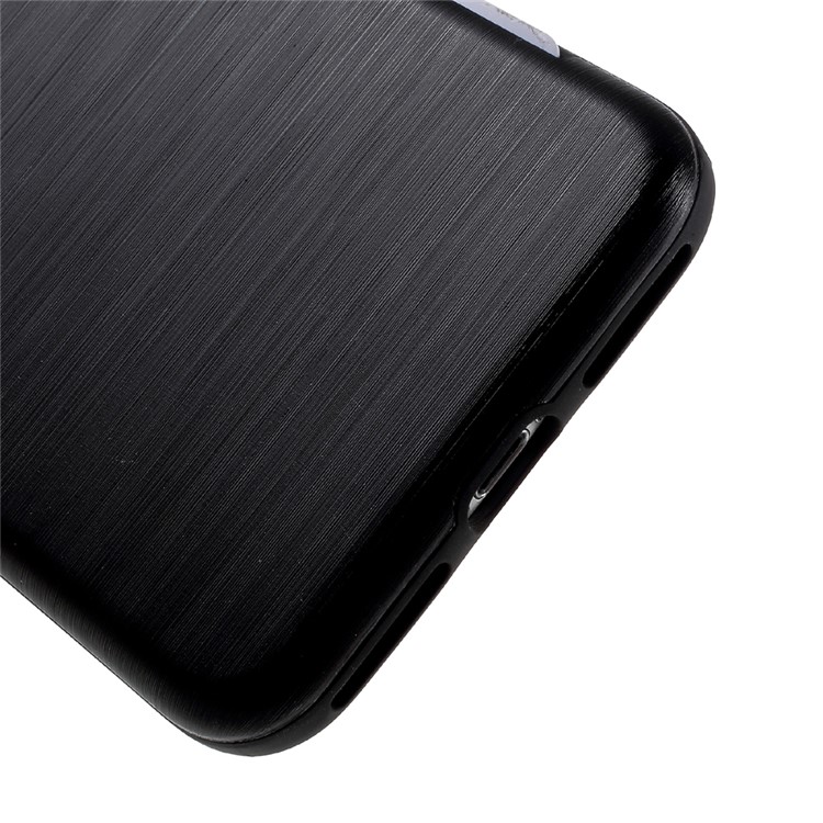 Brushed Plastic TPU Back Phone Case with Card Slot for iPhone 7 Plus 5.5 Inch - Black-5