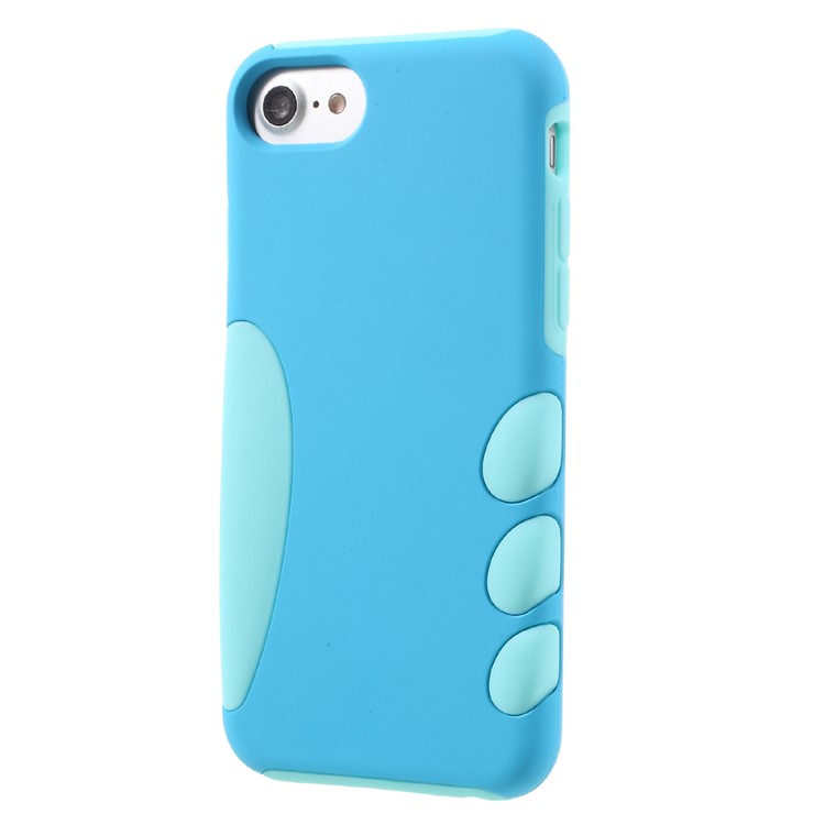 Silicone + PC Back Mobile Phone Hybrid Case for iPhone 7 - Blue-2