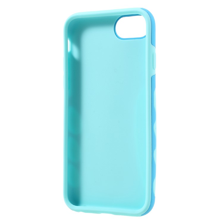 Silicone + PC Back Mobile Phone Hybrid Case for iPhone 7 - Blue-4