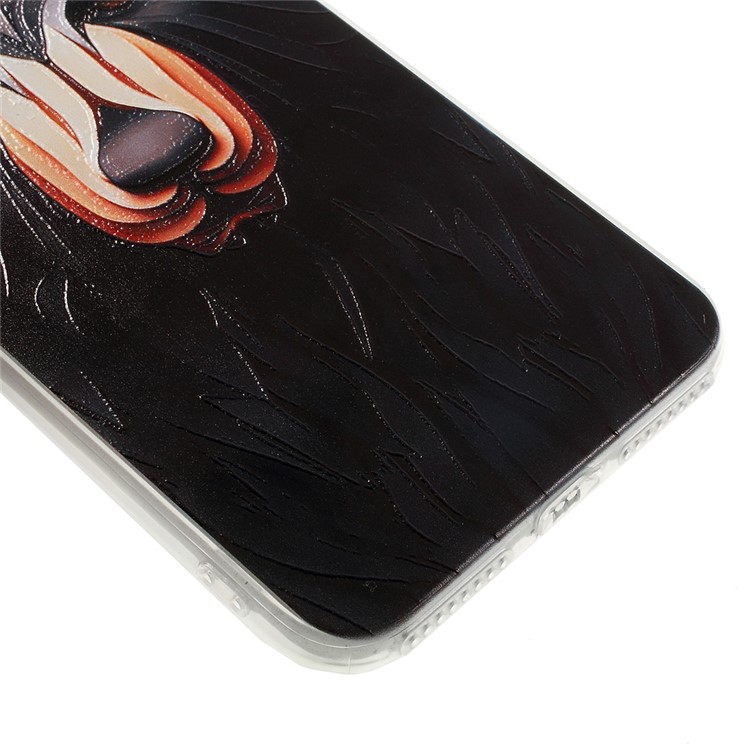 EDIVIA Embossment Black Lion Pattern TPU Back Case Cover for iPhone 7 Plus 5.5 inch-5