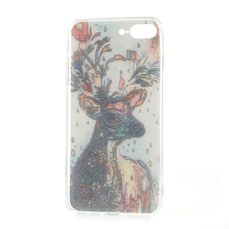 EDIVIA Embossment Colorful Elk Pattern TPU Cell Phone Case for iPhone 7 Plus 5.5 inch-7