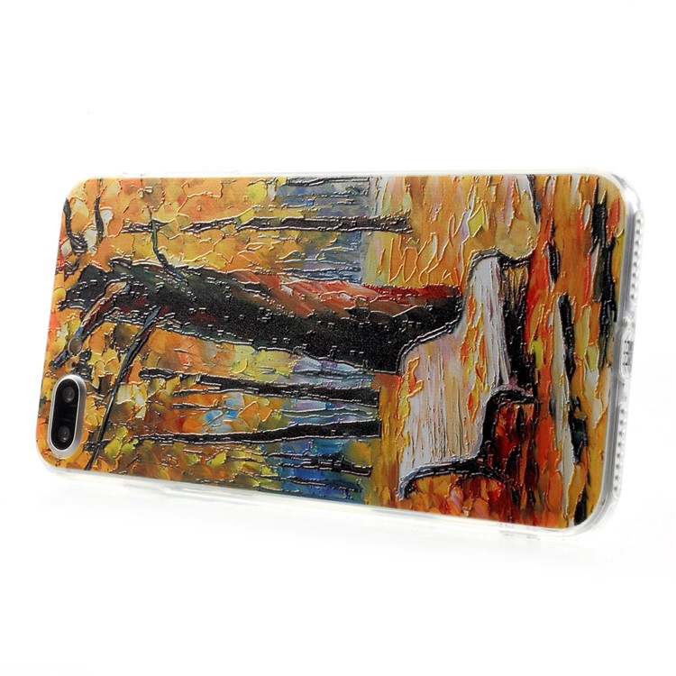 EDIVIA Embossment Oil Painting Autumn Pattern TPU Phone Case for iPhone 7 Plus 5.5 inch-4