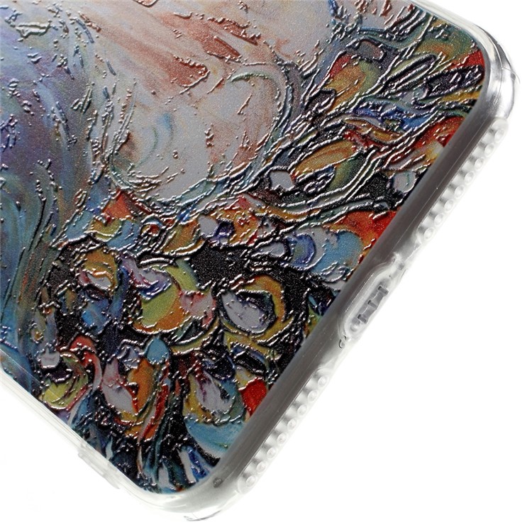 EDIVIA Embossment Peacock Pattern TPU Phone Shell Case Accessory for iPhone 7 Plus 5.5 inch-5