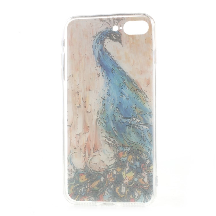 EDIVIA Embossment Peacock Pattern TPU Phone Shell Case Accessory for iPhone 7 Plus 5.5 inch-7