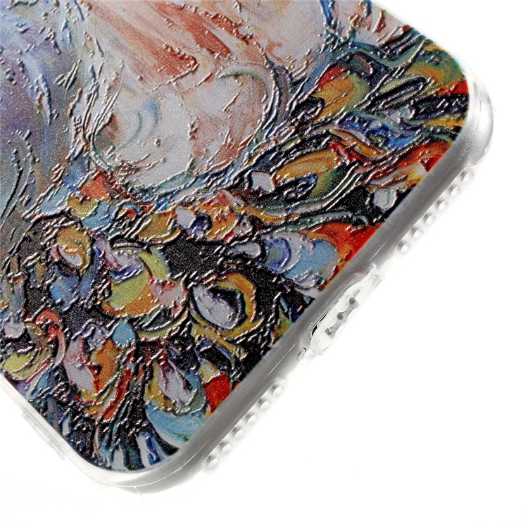 EDIVIA Embossment Peacock Pattern TPU Back Case Accessory for iPhone 7 4.7 inch-6