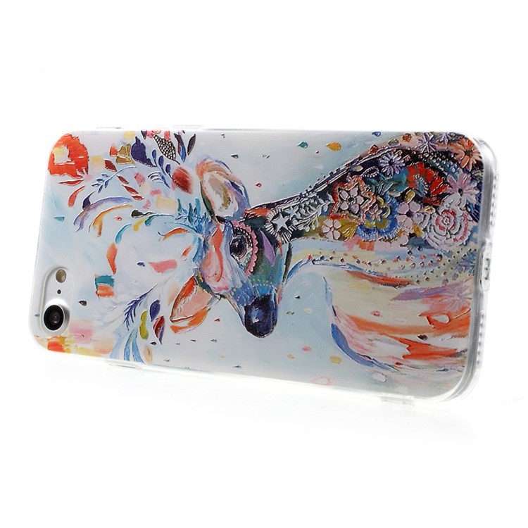 EDIVIA Embossment Colorful Elk Pattern TPU Phone Case Shell for iPhone 7 4.7 inch-4