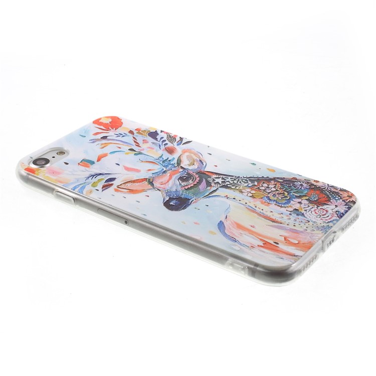 EDIVIA Embossment Colorful Elk Pattern TPU Phone Case Shell for iPhone 7 4.7 inch-5